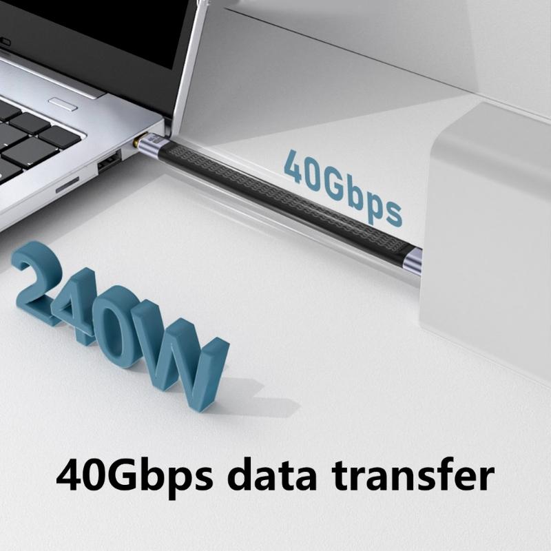 Fast Speed USB4.0 Type C Male to Male Charging Cable 240W Fast Charging 8K60Hz Video Data Transfer for Tablets Phones