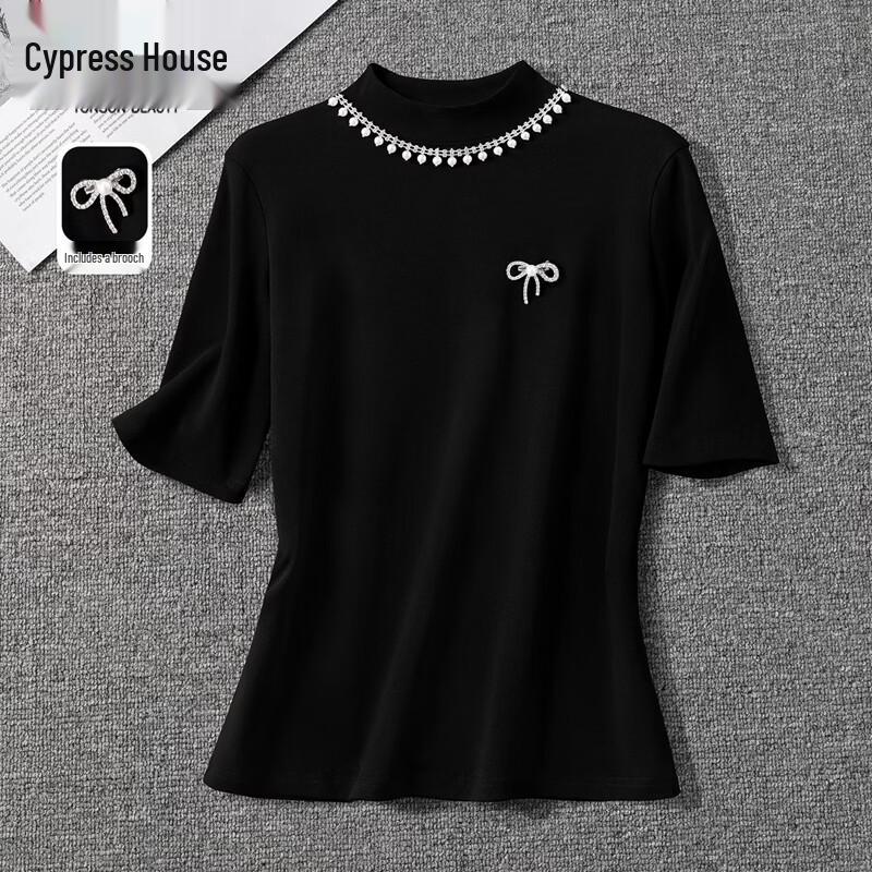 Women s Chic Mock Neck Slim Fit T-shirt M