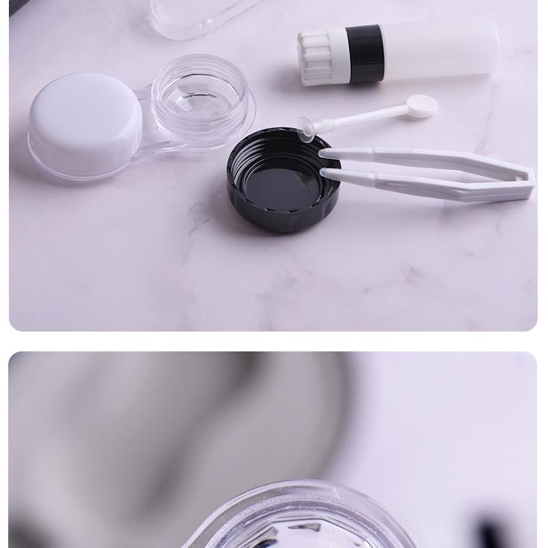 Dual-Use Eyeglass and Contact Lens Case with Mirror - Portable Multi-Layer Box