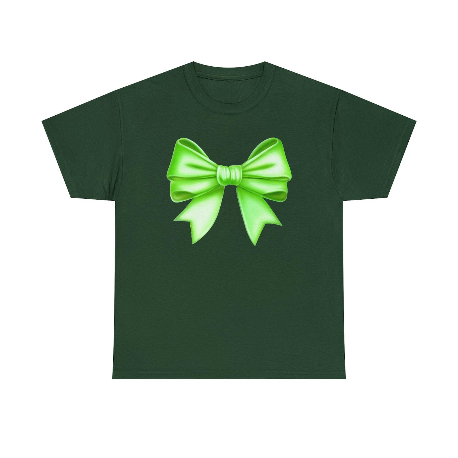Green Bow Tee Cotton Tee 100
