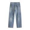 European and American Style, New Women's Clothing, Classic, Versatile, Foreign Style, Loose Jeans with Back Bag Cover.