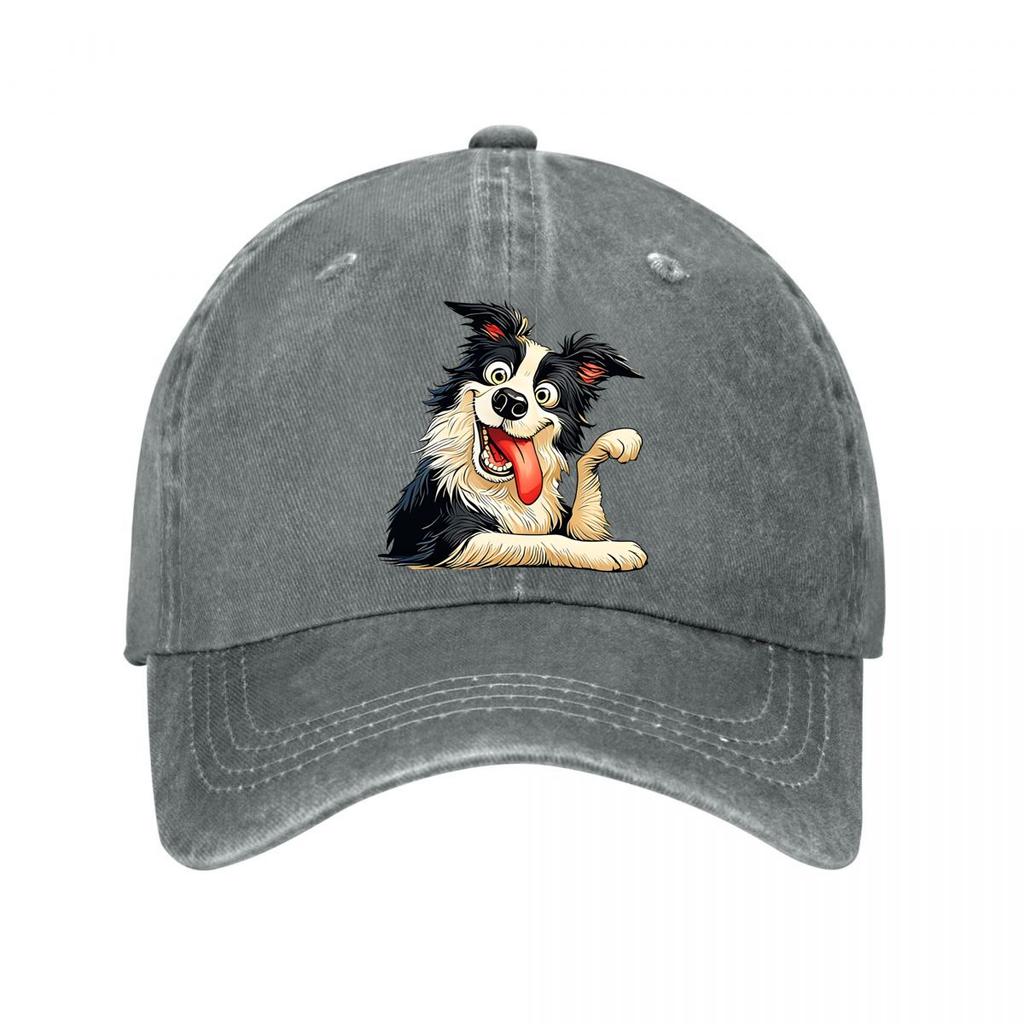 Cartoon Dog Printed Casual Cap New Vintage Washed Cotton Baseball Cap Parent Kids Sun Hats