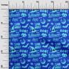 oneOone Cotton Flex Blue Fabric Halloween Craft Projects Decor Fabric Printed By The Yard 40 Inch