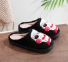 2024 Halloween Cartoon Pumpkin Funny Plush Cotton Slippers: Cute, Thick Bottom, Indoor Winter Footwear