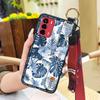 Elderly lady Durable Phone Case For ZTE Blade V40 Vita/A72 Wrist Strap Wristband For Mom Silicone Fashion Dirt-resistant