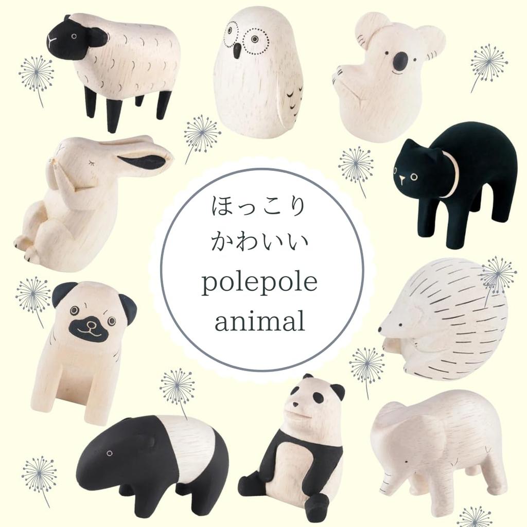 Tea Lab Porepore Animal Black Cat Wood Carving Handmade [T-Lab.]