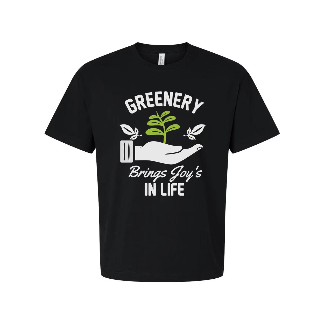 

Greenery Gardening Graphic Unisex T Shirt With Plant In Hand Motif For Nature Lo 4XL