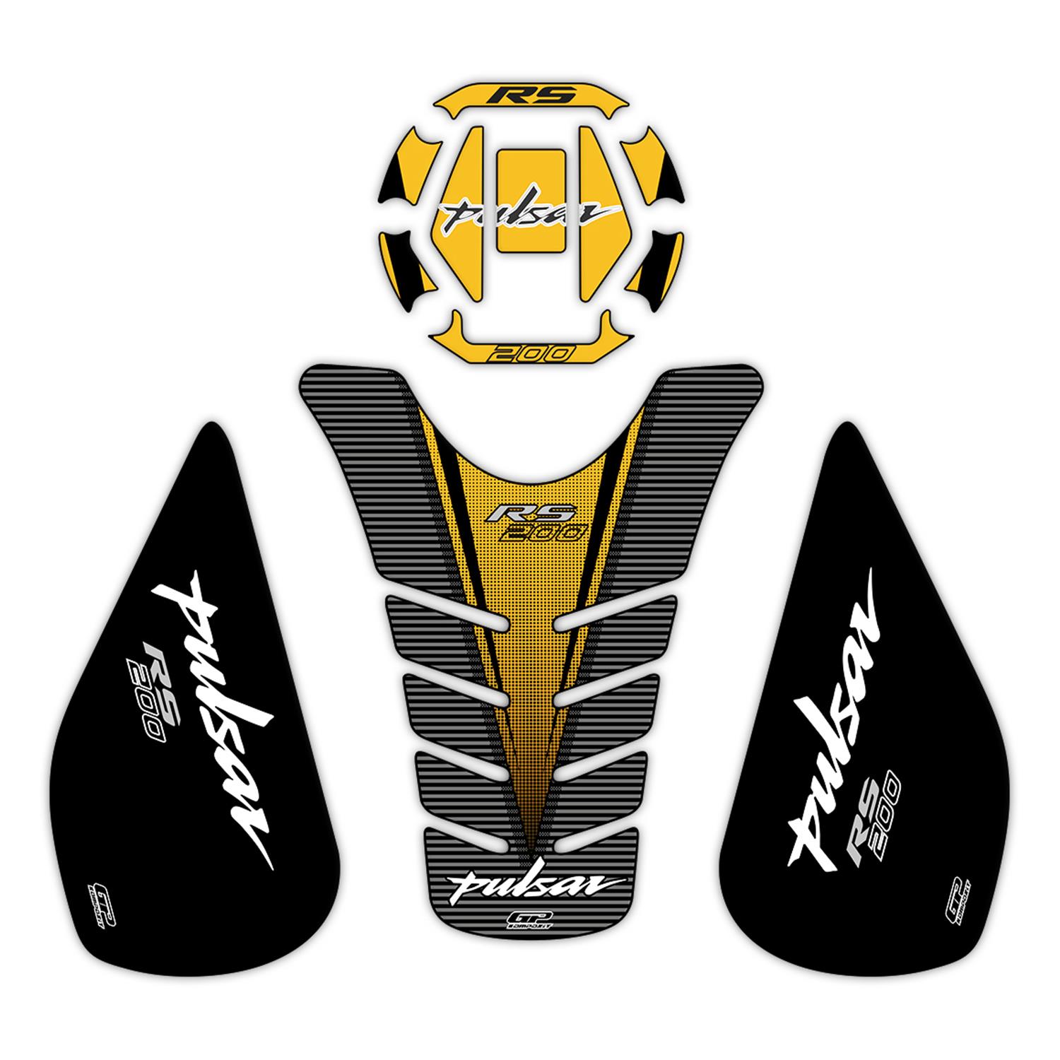 

GP Composite Bajaj RS 200 2015-2020 Compatible Tank Pad Set Yellow