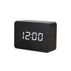 LED Desktop Clock Alarm Decoration Wooden Alarm Watch Table Voice Control Digital Wood Powered Electronic Desktop Clocks2