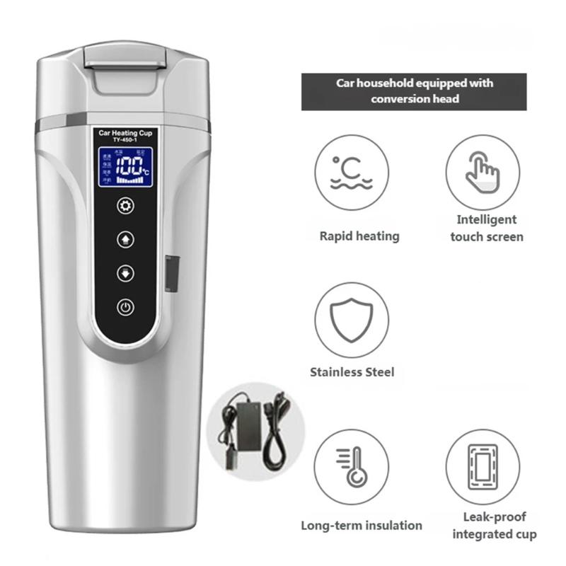 Safe Auto Kettle With Automatic Shut Off 12V 24V 680ml For Family Travel Preventing Dry Burn Accidents