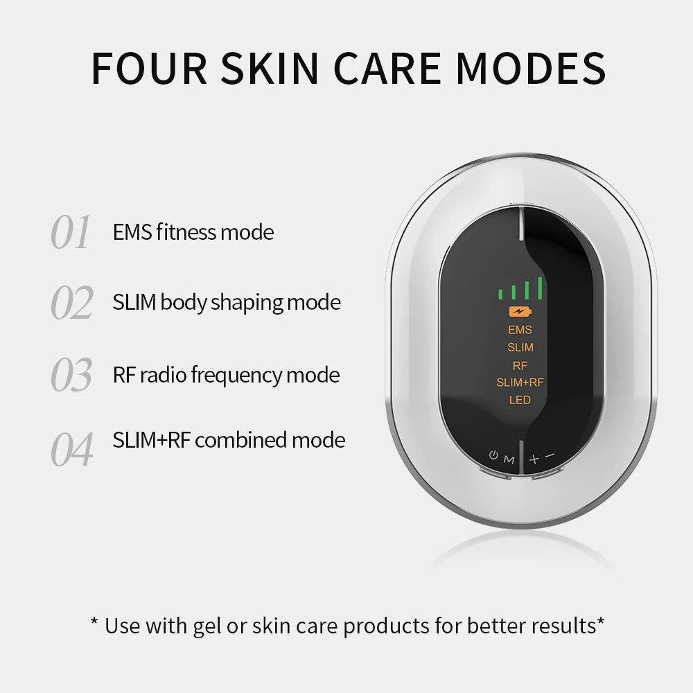 EMS & RF Radio Frequency Body Slimming Machine Fat Burner Slim Shaping Device LED Light Therapy Lose Weight Cellulite Massager