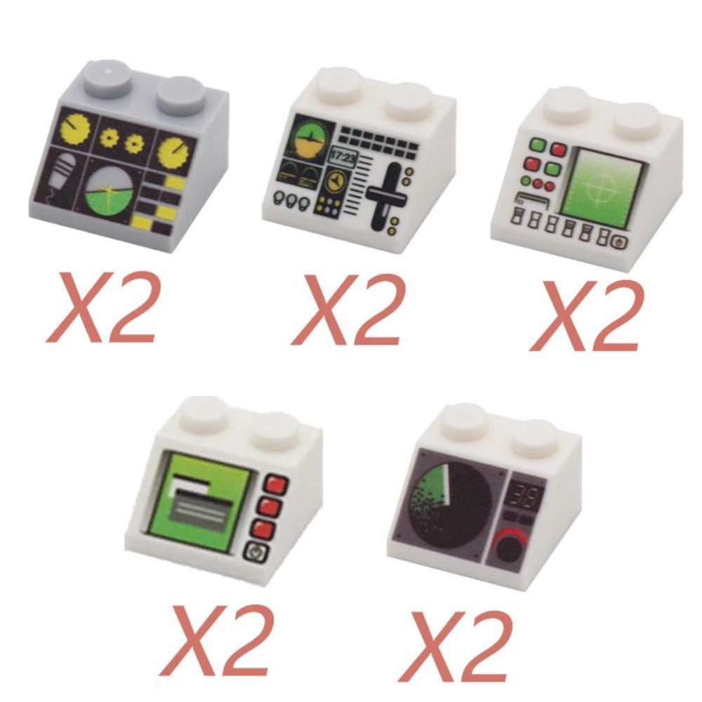 City Building Blocks Accessories Dashboard Audio Computer Control Center Radar Keyboard Mobile Phone Model Mini Brick Toy R054