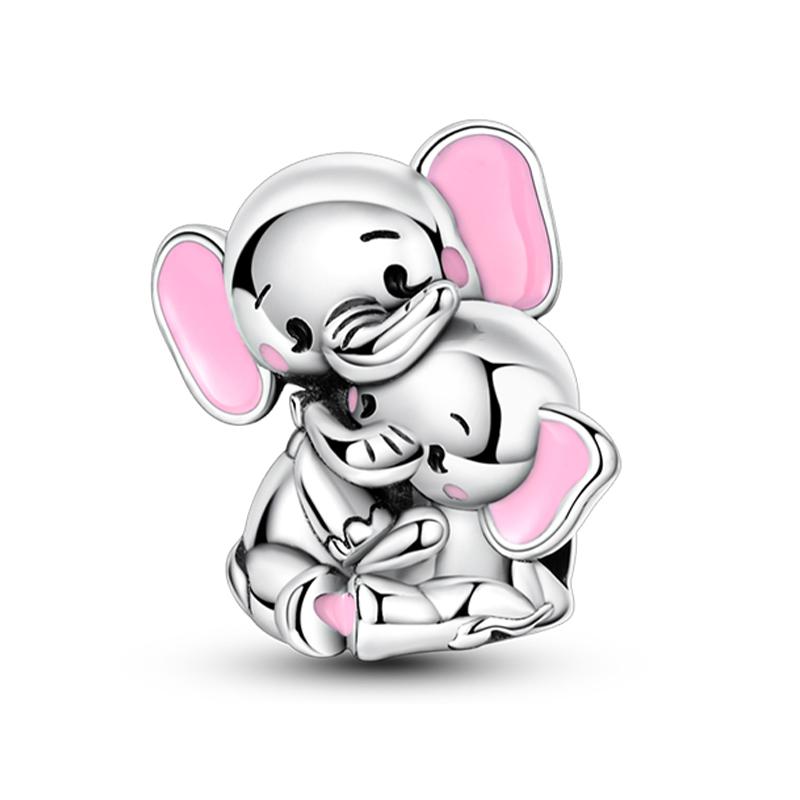 Original Copper Charms Beads Black Cat Colorful Elephant Pendant For Bracelet Women Diy Jewelry Gift Making