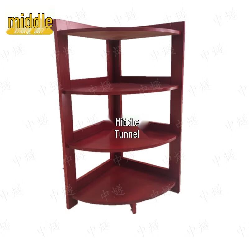 Solid Wood Multi-layer Corner Bathroom Shelf