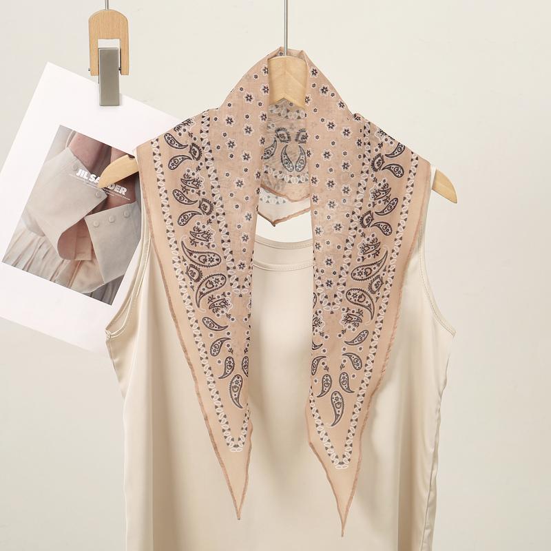 High Quality Women Diamond-Shaped Scarf Fashion Paisley Neck Tie Shawl Bandana Scarves Designer Wrap