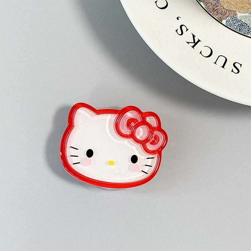 Cute Cartoon Small Fresh Kt Cat Mobile Phone Airbag Bracket Magnetic Desktop Paste Girl Cream Wind Ring