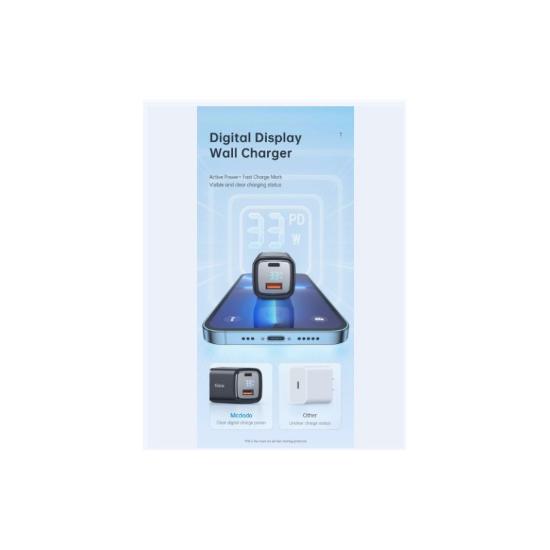 Mcdodo A+C Fast Charger, 2 Ports with Digital Display