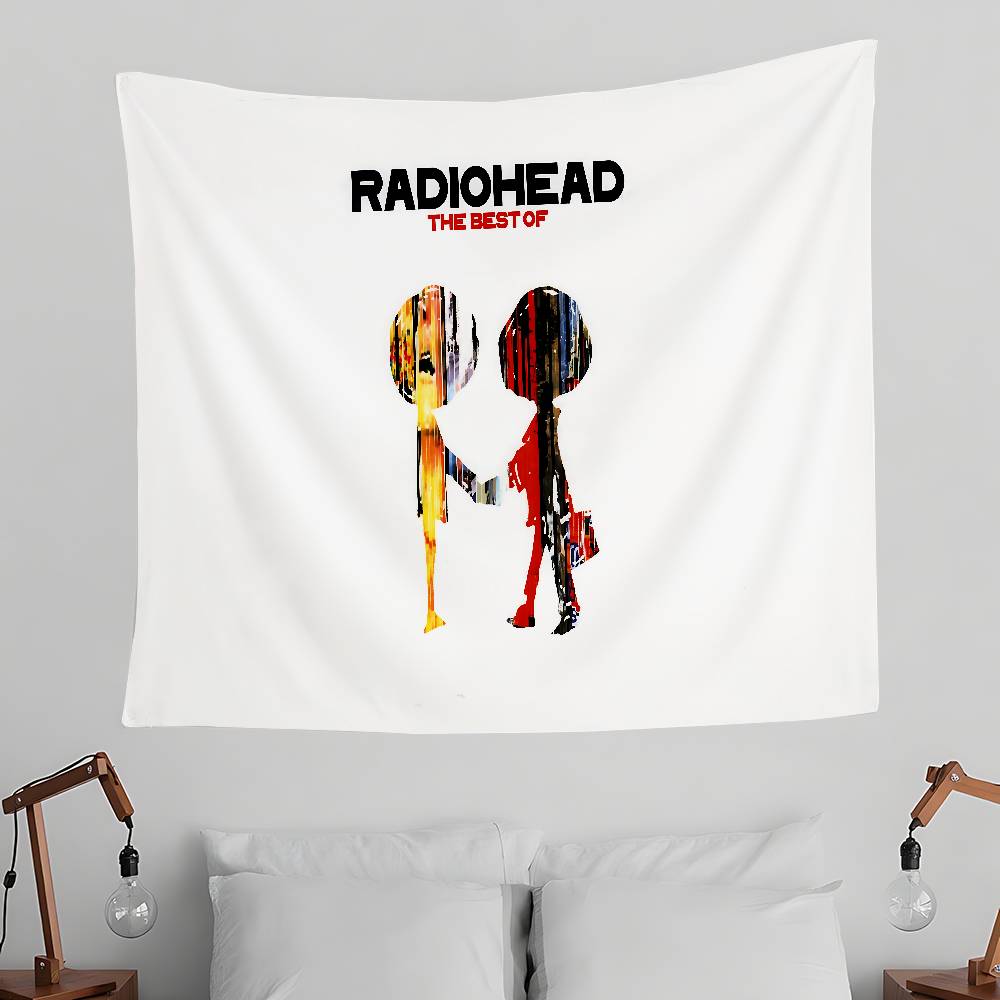 Band RRadioheadS Tapestry Wall Hanging Tapestry Art Deco Blanket Curtain Hanging At Home Bedroom Living Room Decor