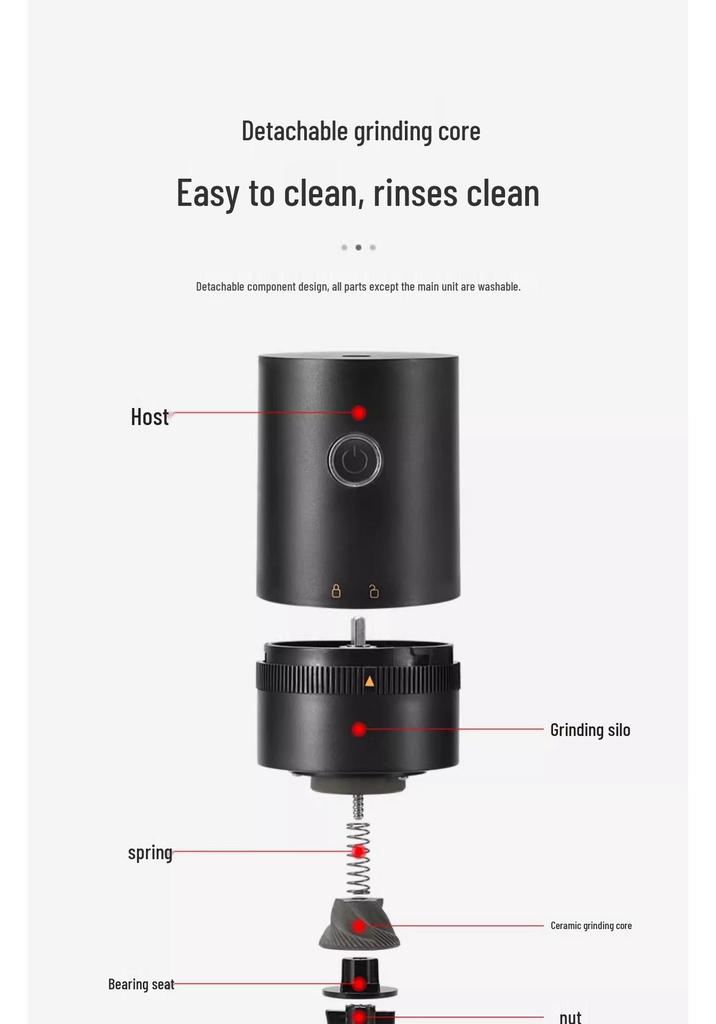 USB Rechargeable Portable Electric Coffee Grinder & Mini Coffee Machine