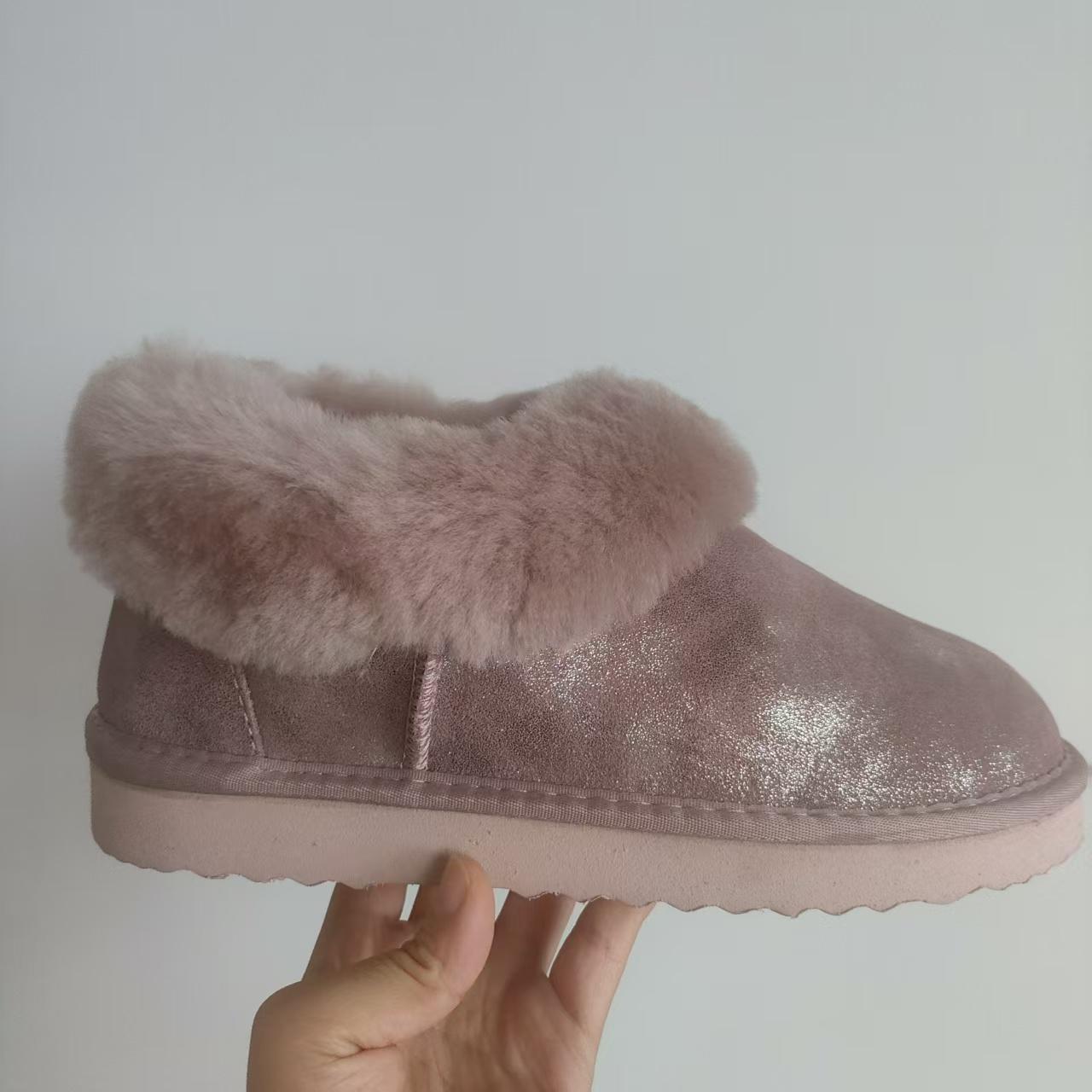 Varkensleer Natuurlijk Bont Goedkoop Grote Maten Dames Winter Klassiek Vrouw Sneeuwschoenen Mijne Winter Dameslaarzen Voor Dames Schoenen 41