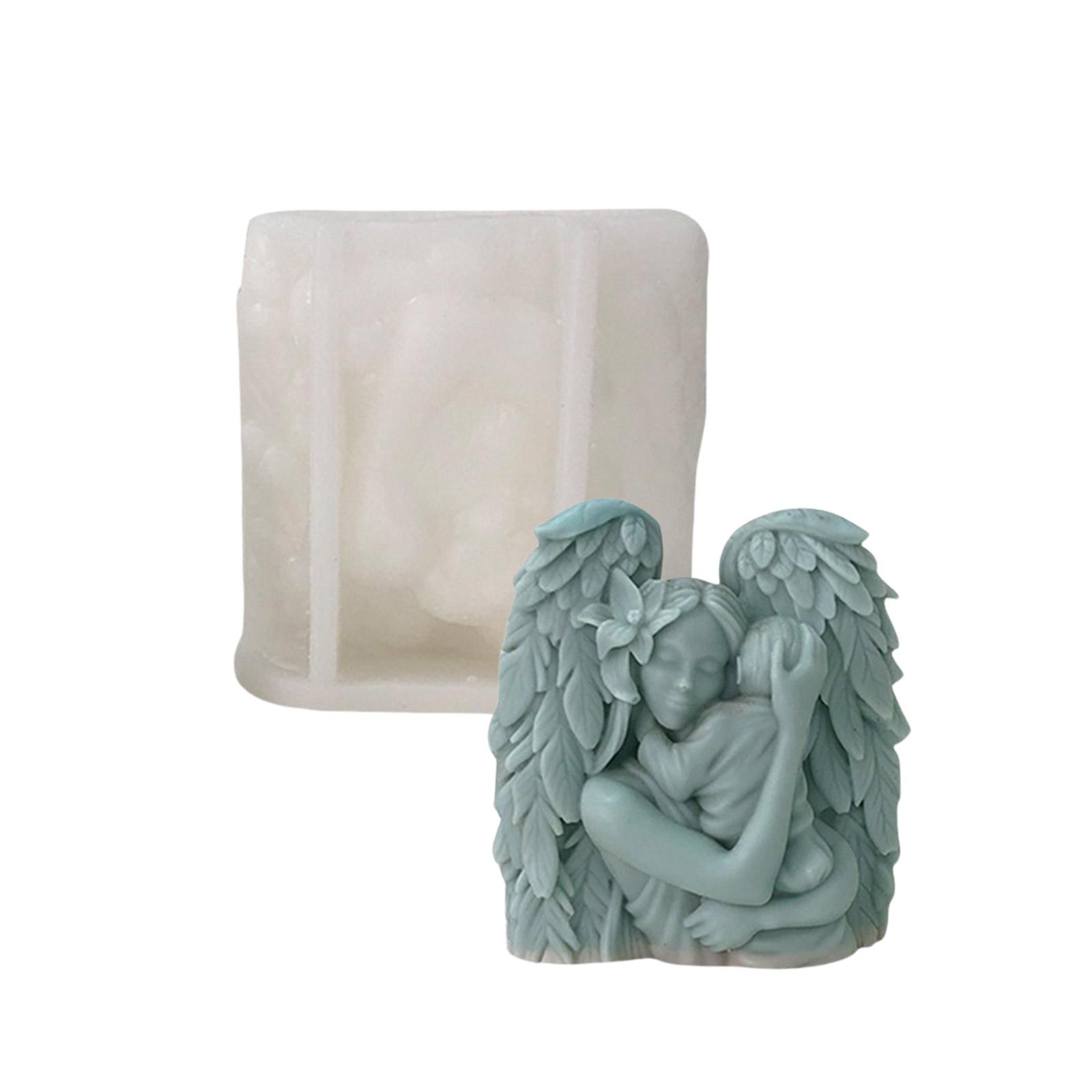 

Стильная прочная силиконовая форма для свечей Angelic Hug Baby, скульптура для матери и ребенка, для украшения дома из штукатурки