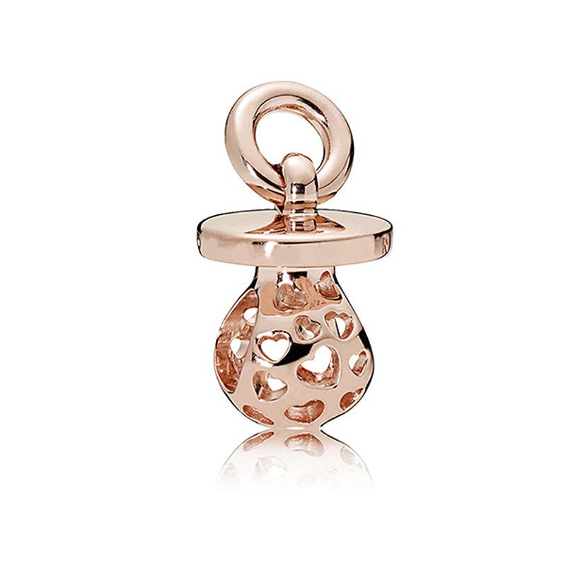 New Copper Rose Gold Lock Love Bow Tree Safety Buckle Charm Bead Fit For Bracelet Necklace Diy Women'S Boutique Jewelry
