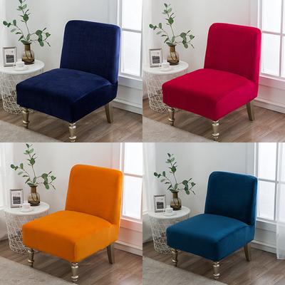 Samt Große Größe Stuhl Abdeckung Decor Stretch Sitz Schonbezug Abdeckung Protector Solide Slipper Armlose Stuhl Abdeckung Elastische Wohnkultur
