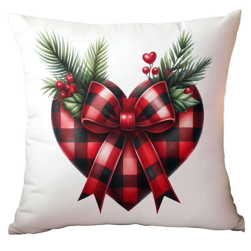 New Christmas Pillow Cover Red Plaid Creative Print Home Living Room Sofa Pillow Cover Premium Durable Quality