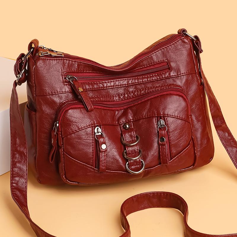 Women's Crossbody Bag Multi-Compartment Large Capacity Commuter Shoulder Bag Mother Bag