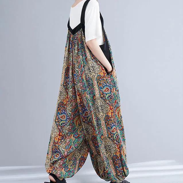 Large Size Loose Overalls Casual Trousers Harem Pants Summer Fat Sister Women's Wide-leg Pants Temperament Straight Pants