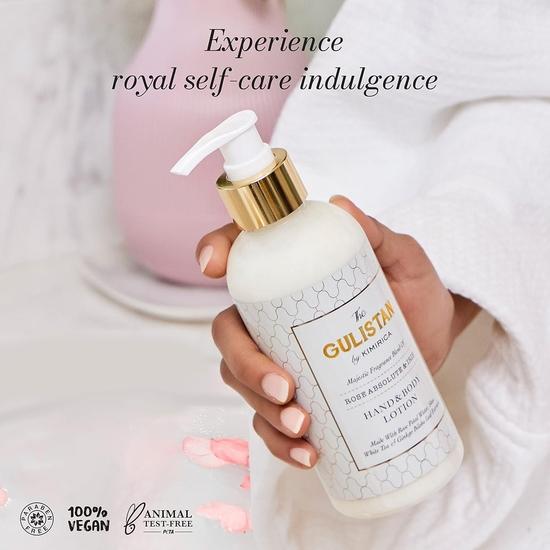Kimirica The Gulistan Moisturizing Hand and Body Lotion | 100% Vegan and Paraben Free with Goodness of Rose Water | 100% Vegan 300ml