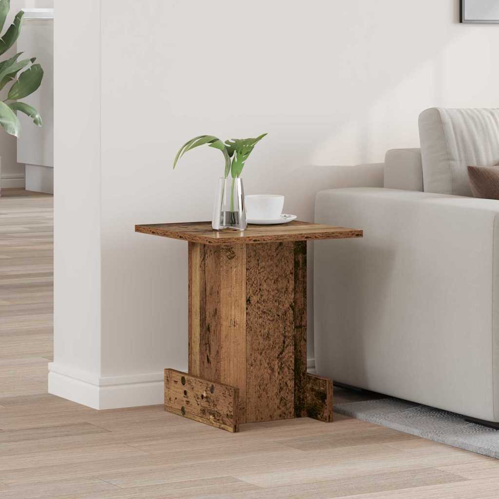 Side Table Reclaimed Wood Look 35.5 x 35 x 40 cm Engineered Wood