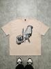 2026 Summer New Style Unisexs Pure Cotton Tshirt with Simple Gesture Print Street Casual Fashion Comfortable and Soft