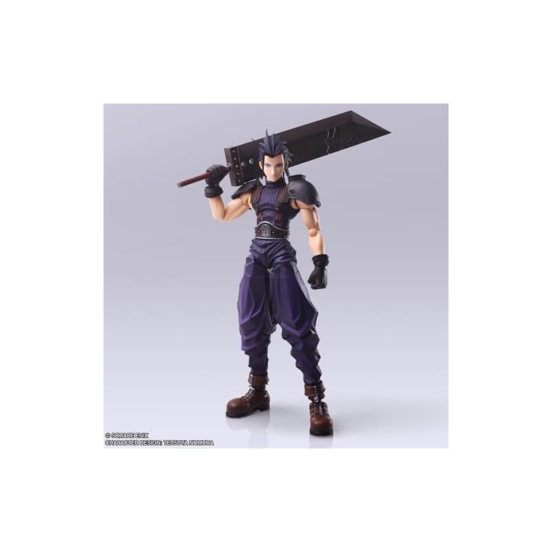 Final Fantasy VII BRING ARTS Zack Fair Action Figure in PVC dipinta