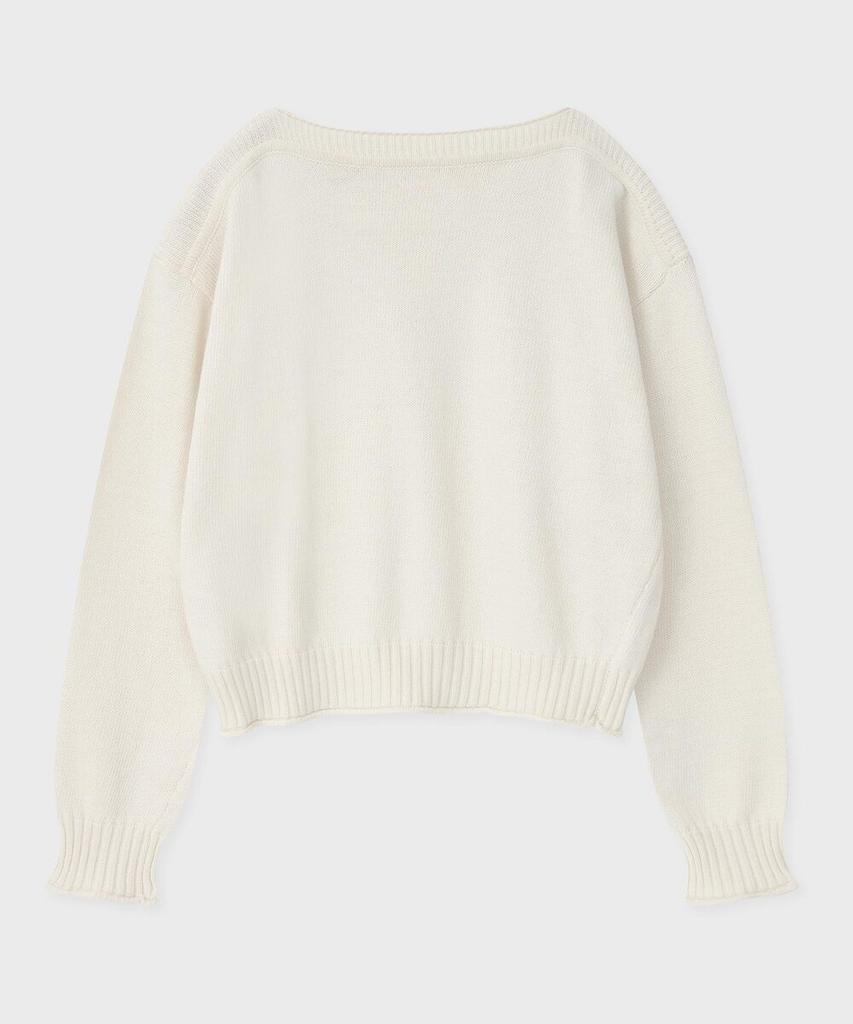 FALLETT Story Logo Embroidered Knit Cream