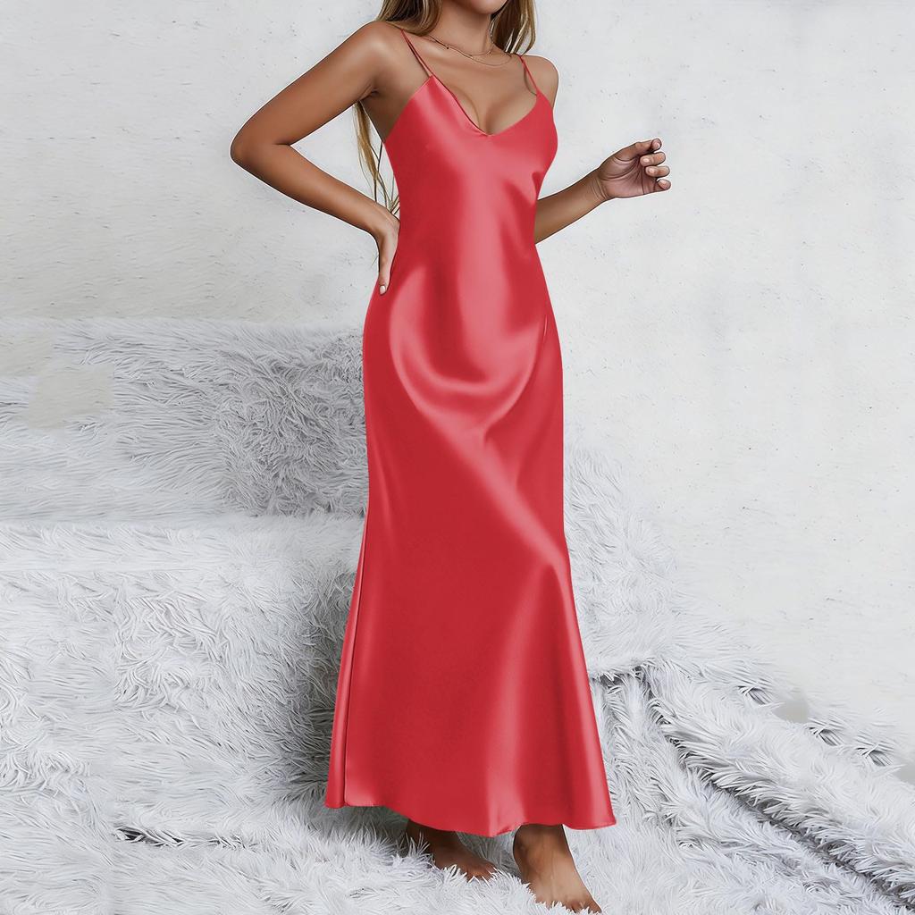 Ladies' Sleeping Skirt, Sexy Strap Sleeping Skirt, Split Sexy Thin Home Clothing