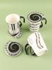 Ceramic Note Cup with Cover, Simple Household Creative, Music Score, Piano Keyboard Mug, Coffee Couple Mug, Office Gift