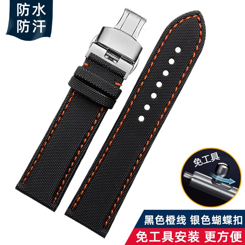 Schnellwechsel-Uhrenarmband Für MIDO Helmsman commander omega Tag Heuer Nylon Canvas Leder Wasserdicht Herren-Uhrenarmband 20mm 22mm