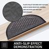European Half-Round Dirt-Resistant Entrance Mat – Non-Slip Mud Scraper Rubber Carpet