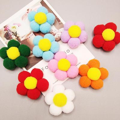 Sonnenblumenfarbe Elastischer Wollknäuel Plüsch für DIY Schmuck- & Spielzeugzubehör