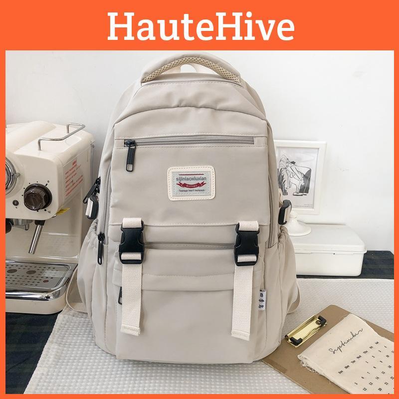 Student Nylon Durable Backpack With Interior Laptop Pocket For Daily Commutes