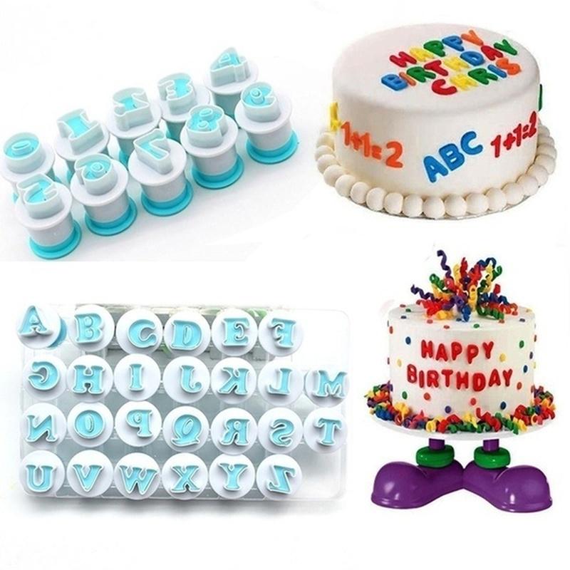 1Set Alphabet Cutter Baking Cupcake Mold Cake Decorating Tools