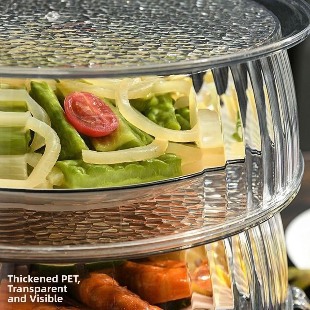 Multifunctional Plastic Food Cover Insulation Dish Cover Microwave Splatter Cover Household