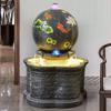 Rotating Globe Water Flow Ornament: Fortune-Attracting Desk Decoration & Humidifier