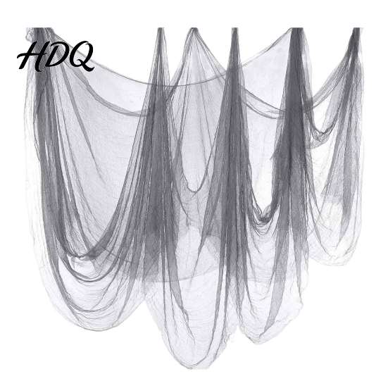 Scary Gauze Fabric Halloween Coarse Mesh Fabric Polyester Cotton Decor for Haunted Secret Room Props House Spooky DIY Scene Decoration Creepy Party