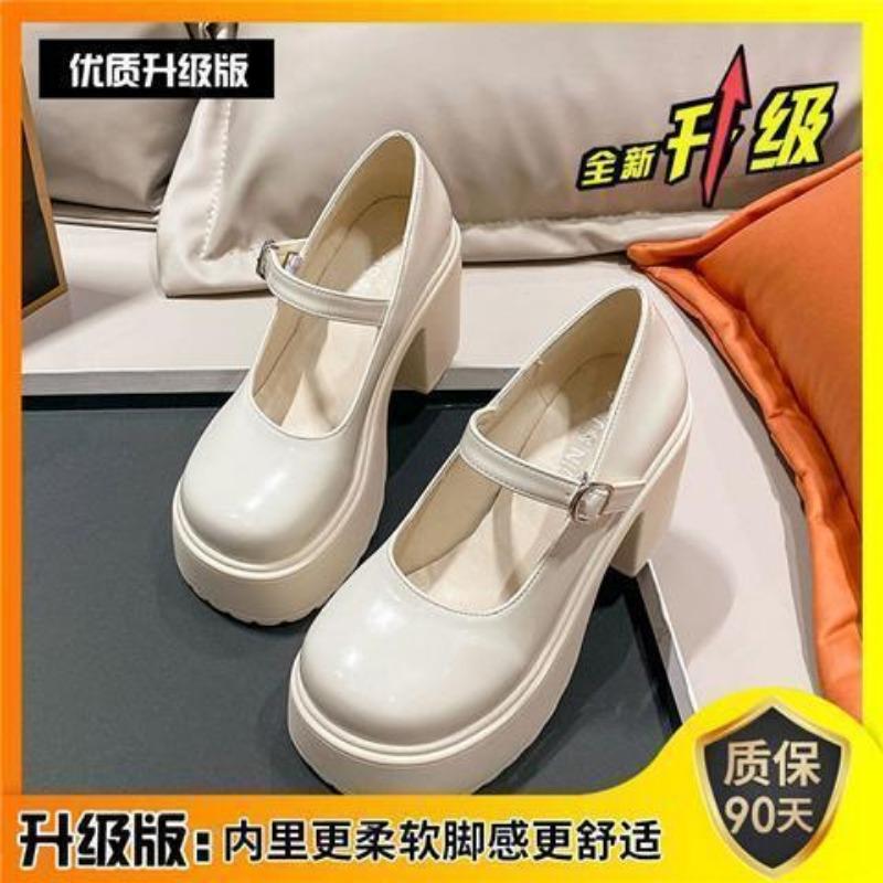 

Супер Ноги Стройные Каблуки Мэри Джейн Высокие Каблуки Платформа Подошва Универсальная Мода Супер Высокий Каблук Туфли Мэри Джейн Толстые Каблуки 39