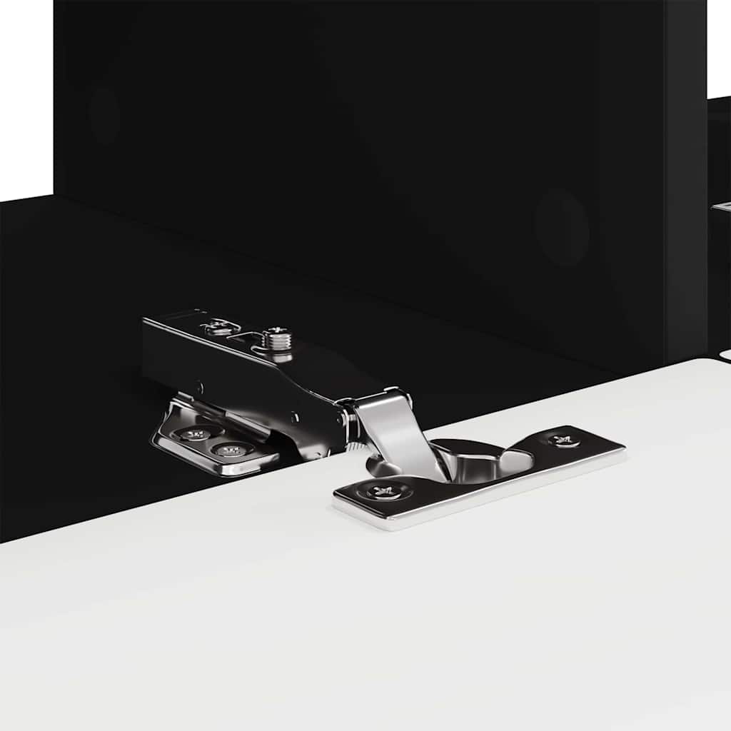 TV Wall Cabinet 2 pcs Black 78.5 x 31 x 29.5 cm Engineered Wood