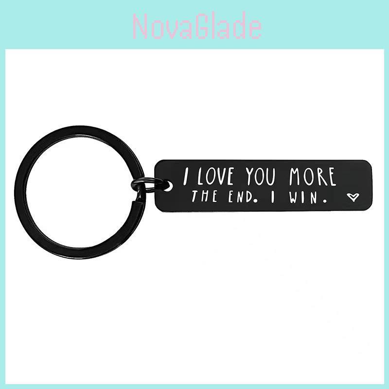 I Love You More The End Stainless Steel Keychain Perfect Gift For Valentine's Day And Birthdays
