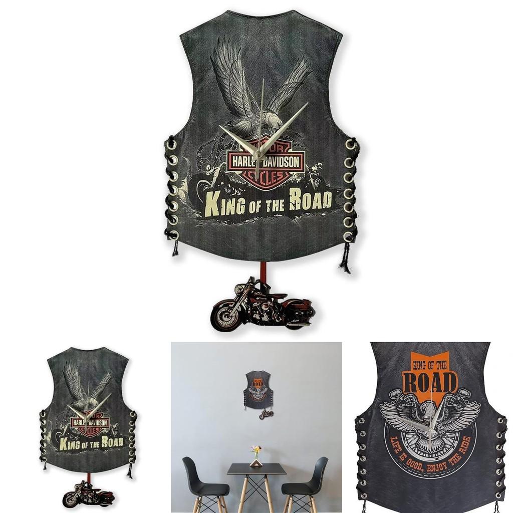 Motorradweste Holz Wanduhr Harley Pendeluhr Für Schlafzimmer Und Arbeitszimmer