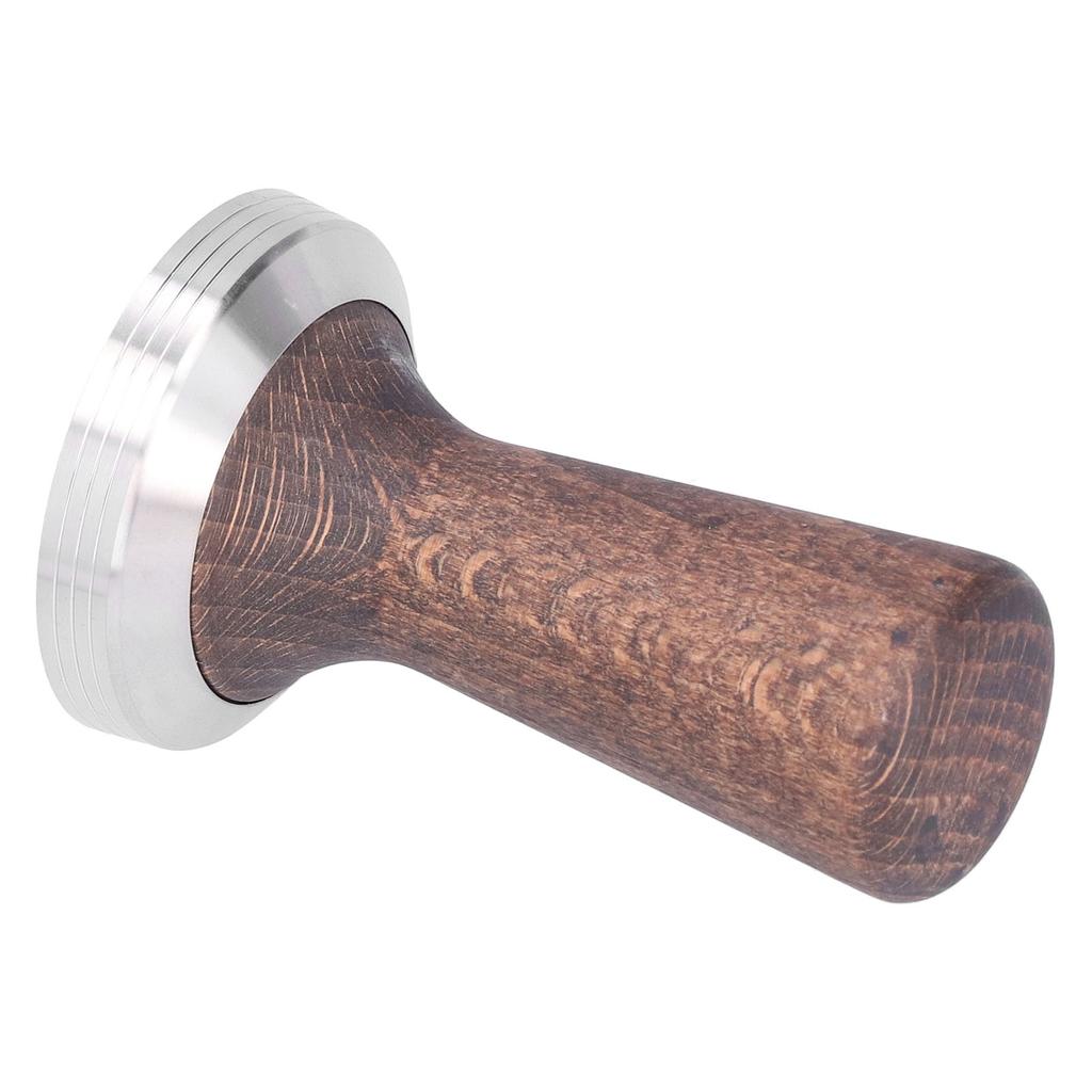 58mm Tamper Werkzeug Schwarznuss 304 Edelstahl Tragbarer Kaffeetamper für Zuhause Kaffeegeschäft